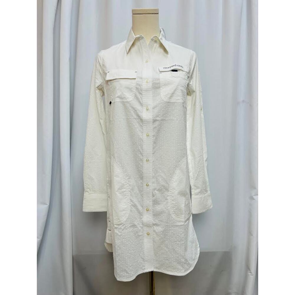 NWT! Vineyard vines Harbor Shirt‎ Cover-Up White Cap SIZE-00